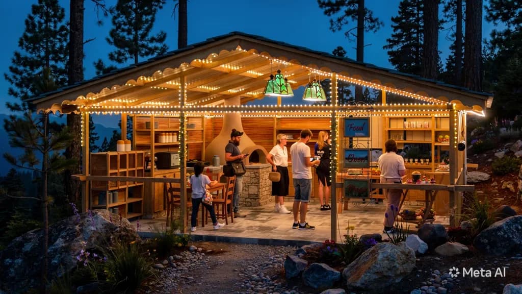 Evening Woodlight Kiosk