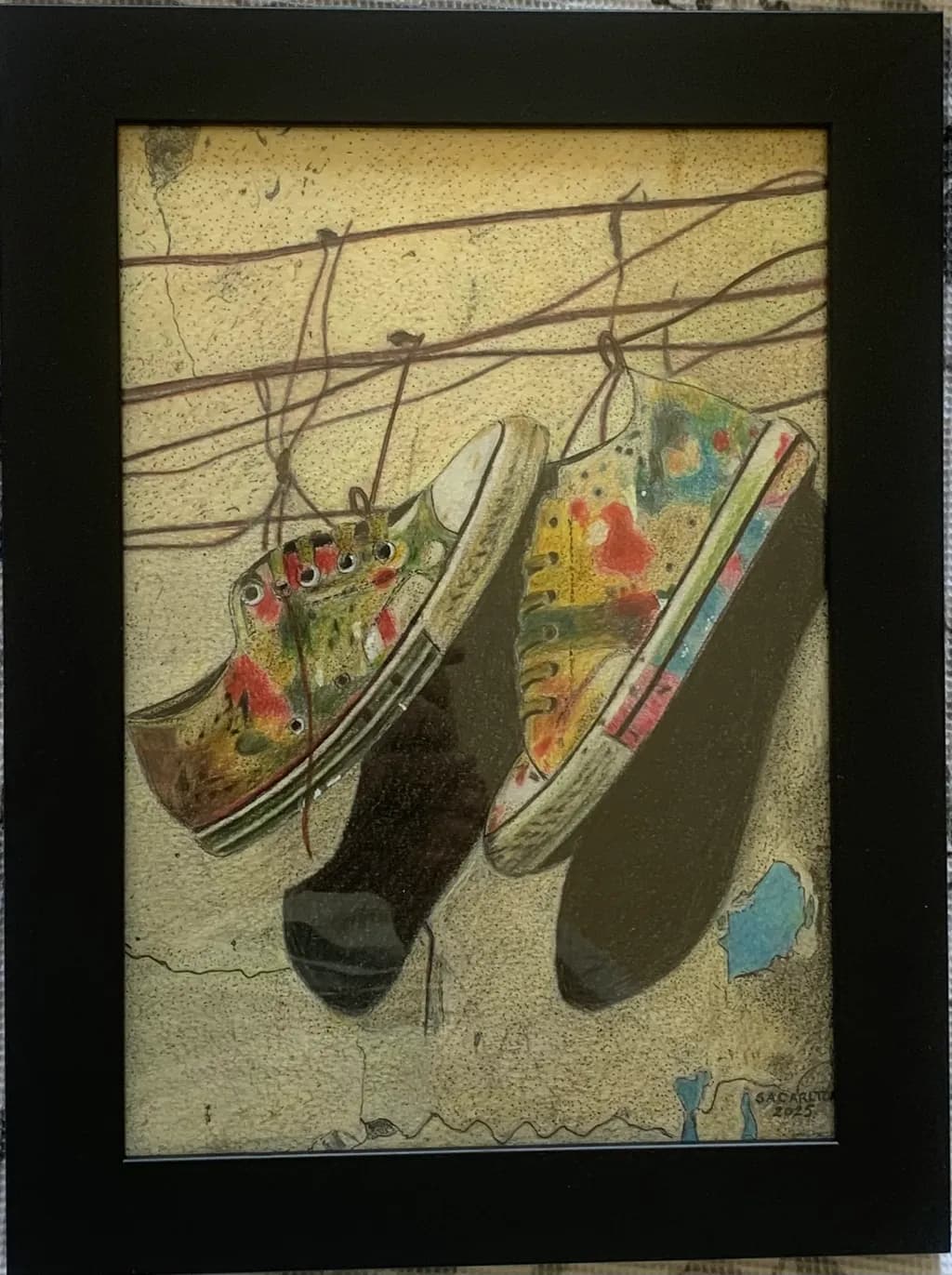 Paint-Splattered Sneakers