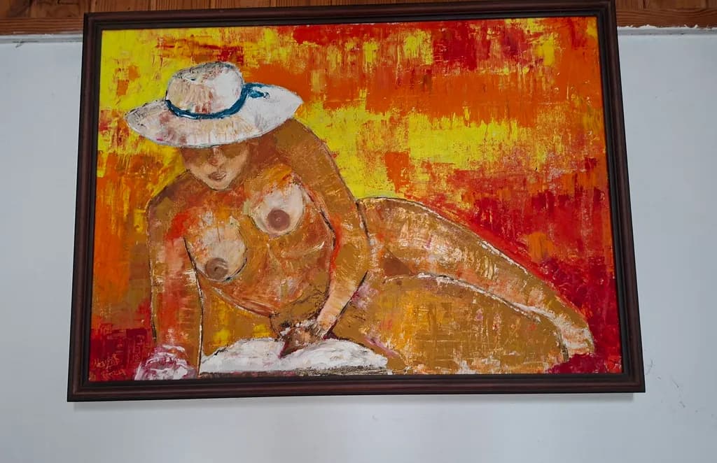 Olvasó nő (70 x50 cm)olaj /vászon