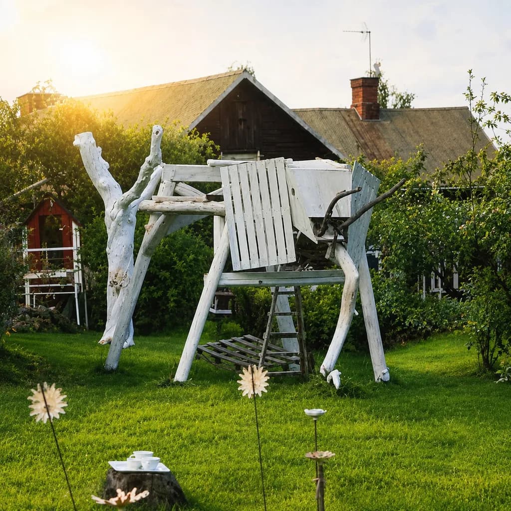 White Wooden Sculpture