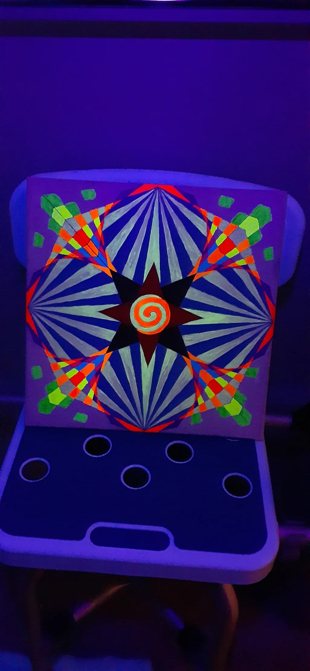 Neon Spiral Star