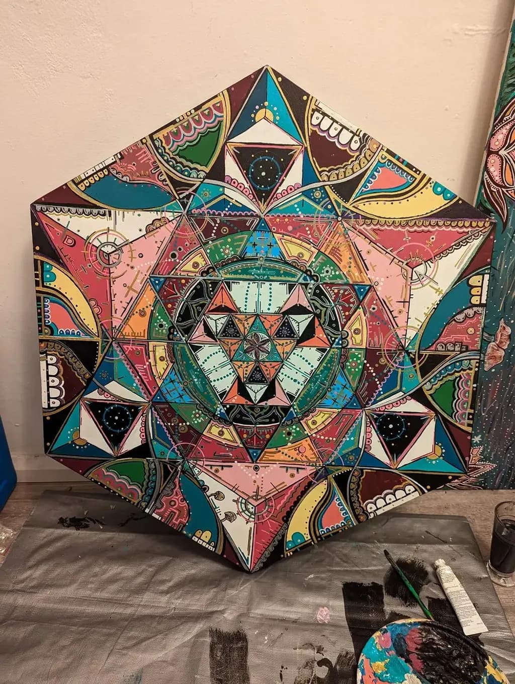 Geometric Tiger Mandala