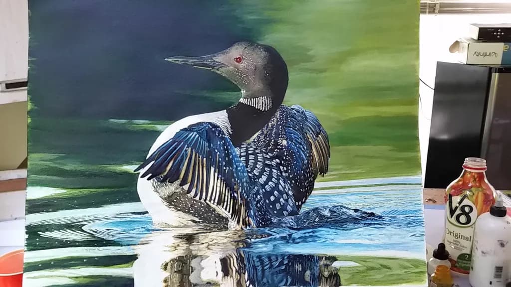 Loon Reflection
