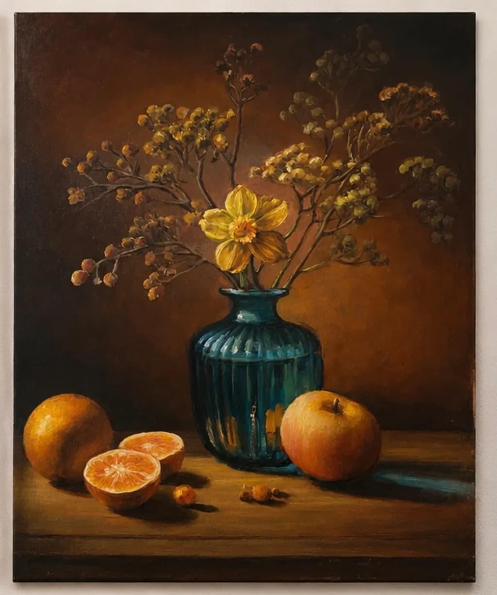 Golden Bloom Still Life