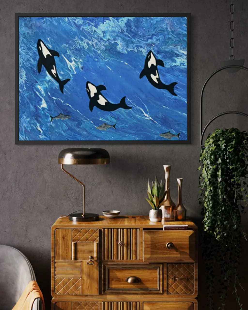 Orcas in Motion