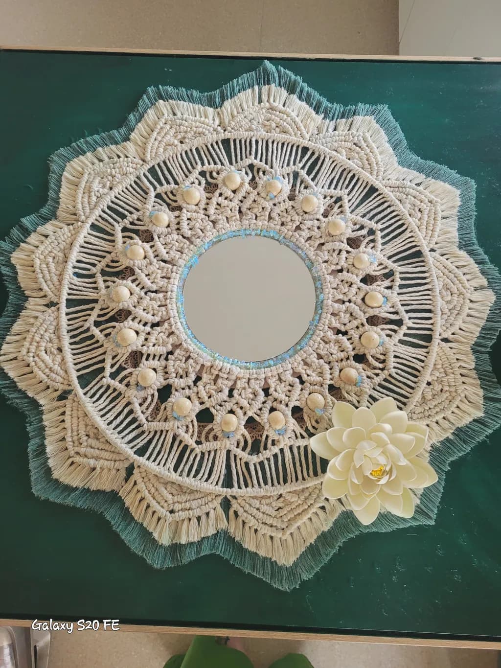 Fringed Lace Mirror