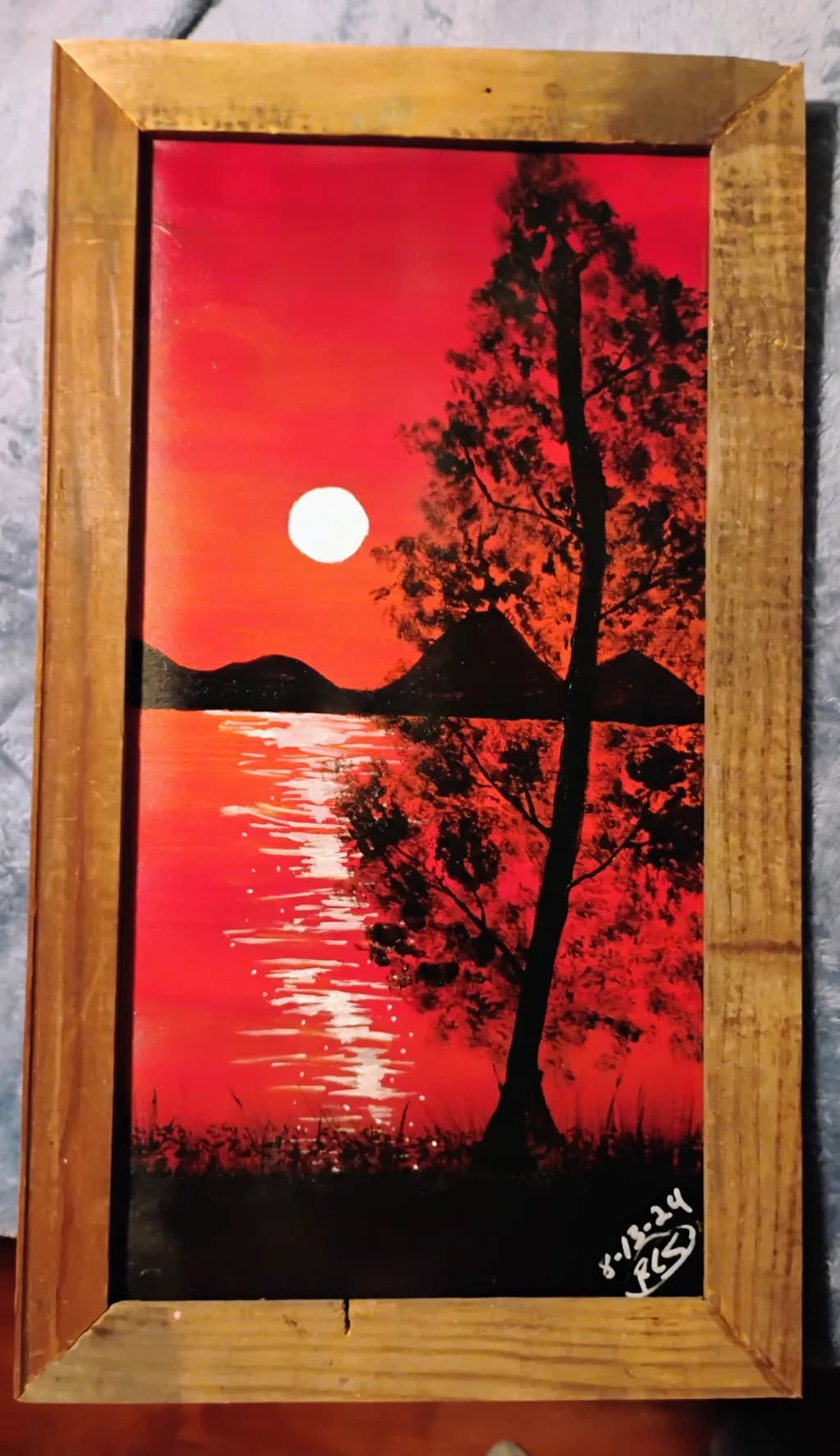 Crimson Dusk Reflection