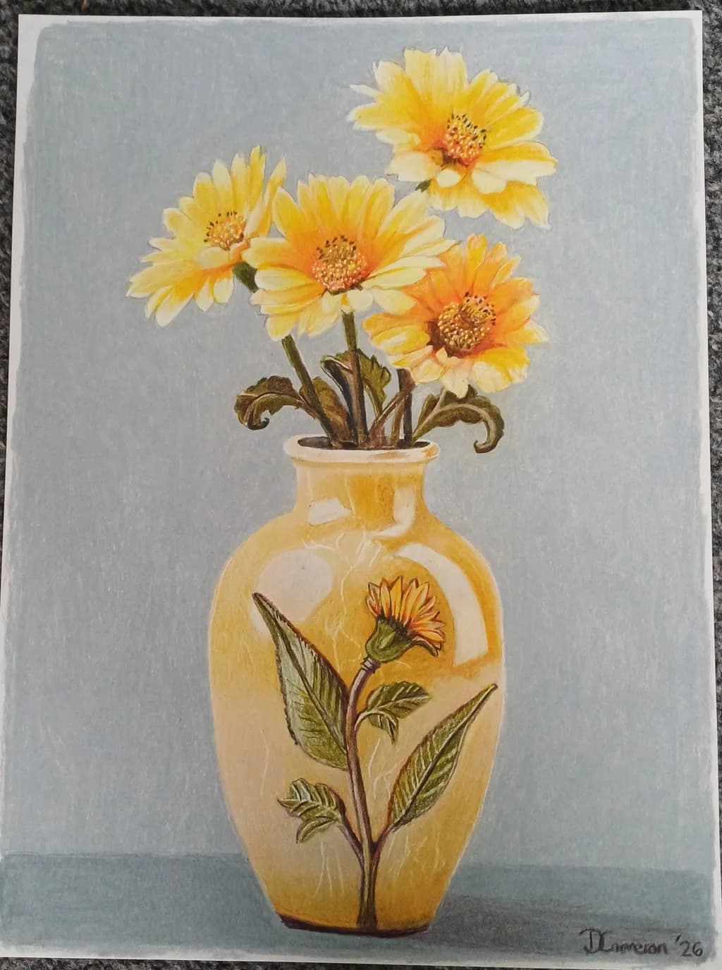 Yellow Blossom Vase