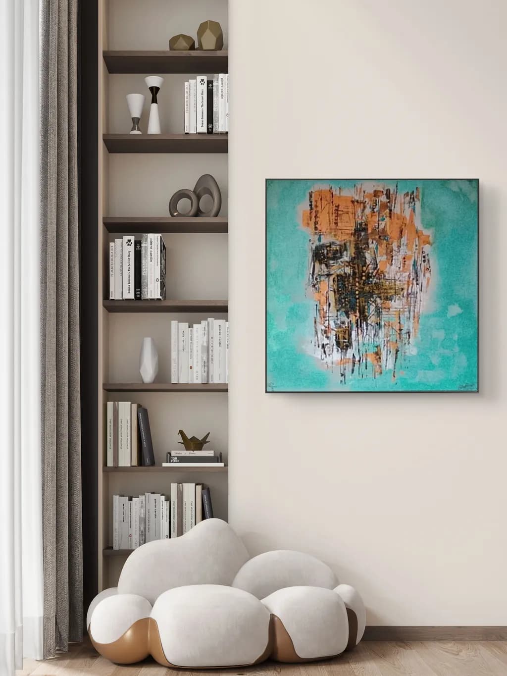 Abstract Bookshelf Breeze