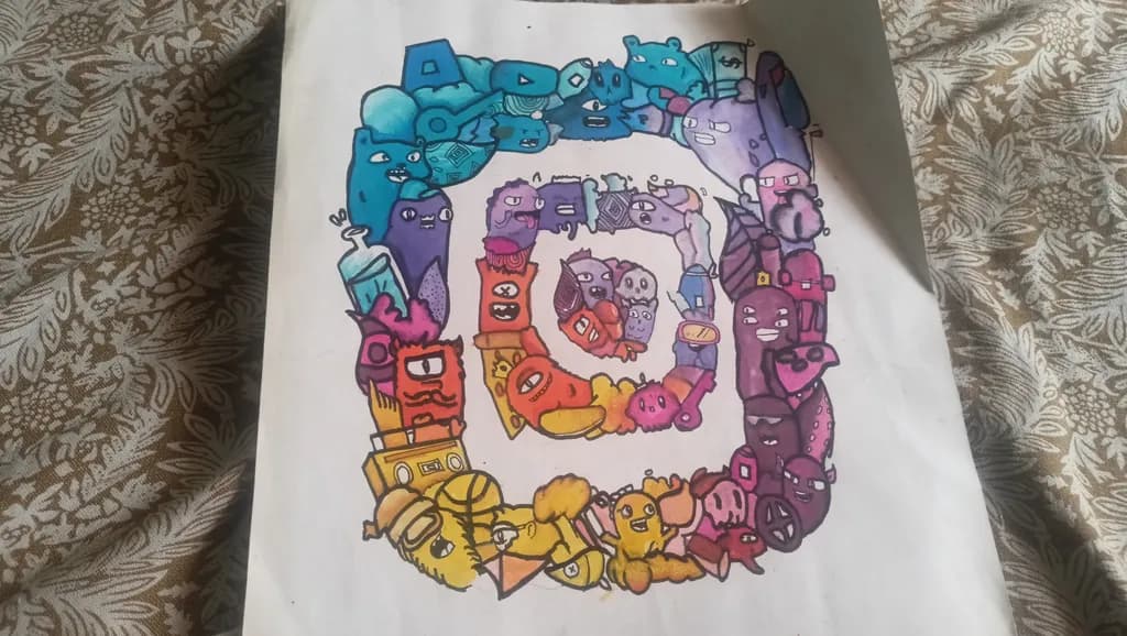 Colorful Creature Spiral