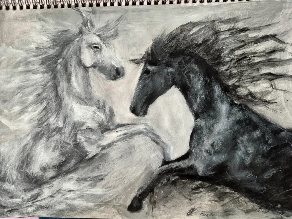 Shadow and Light Horses