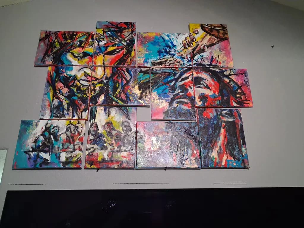 Abstract Faces Canvas