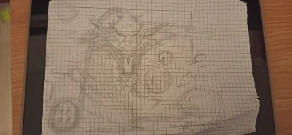Dragon and Orbs Sketch