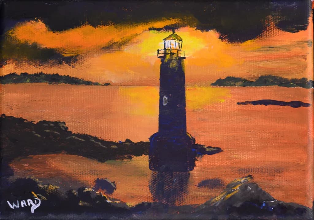 Lighthouse at Sunset
