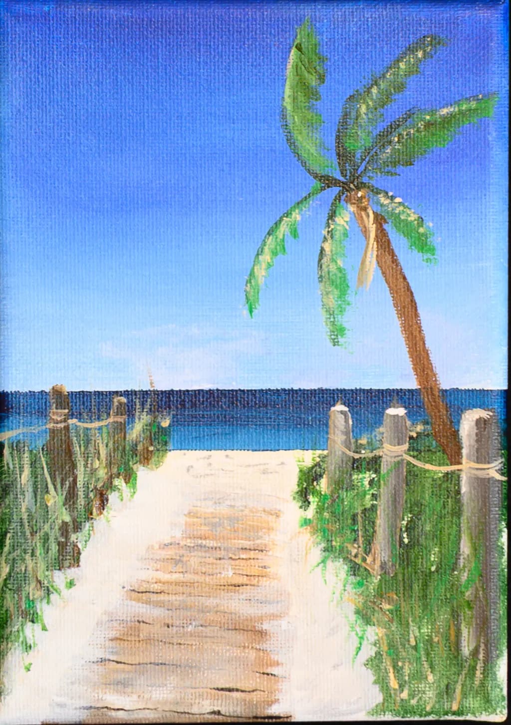 Palm-Lined Beach Path