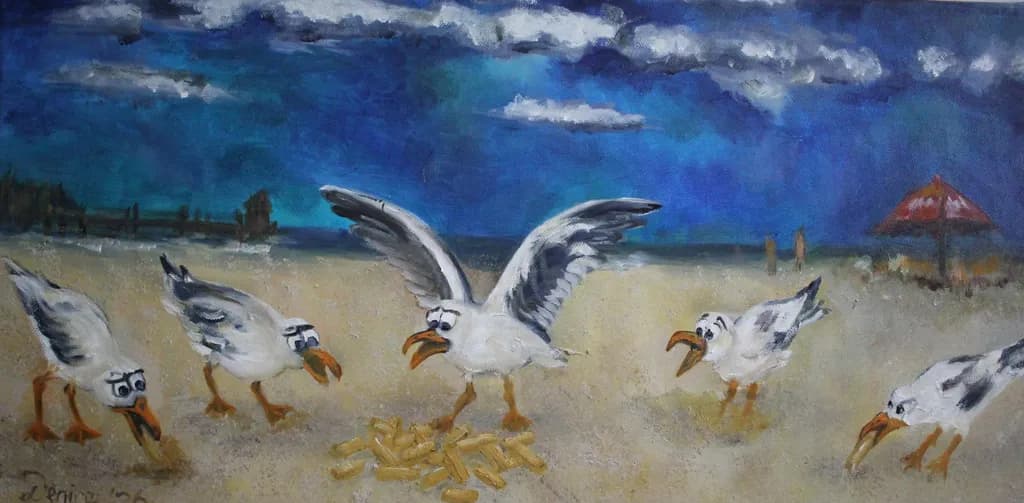 Mine! Seagulls at the Beach