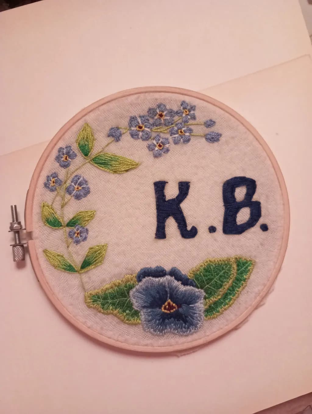 Embroidered Initials with Florals