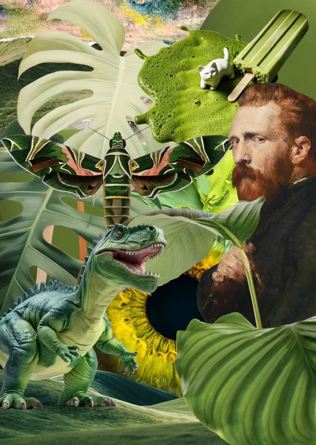 Green Gaze Collage