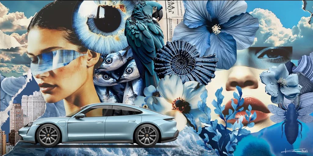 Blue Spectrum Collage