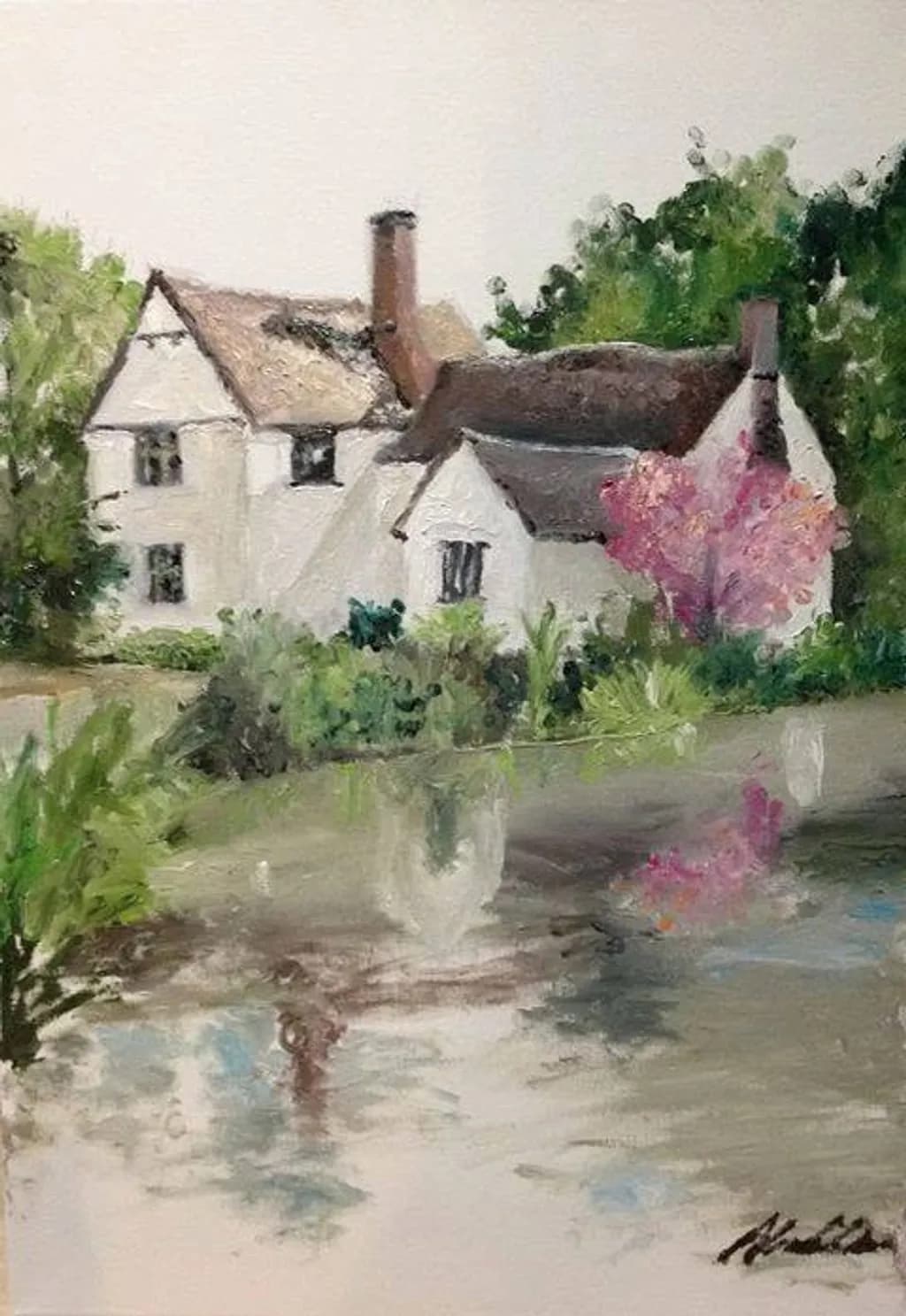 Thatched Cottage Reflection