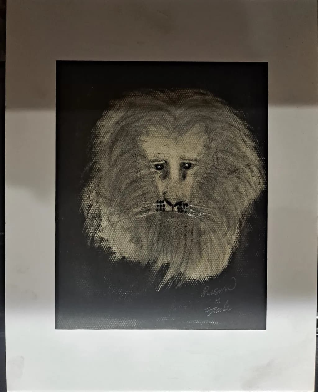 Monochrome Lion Portrait