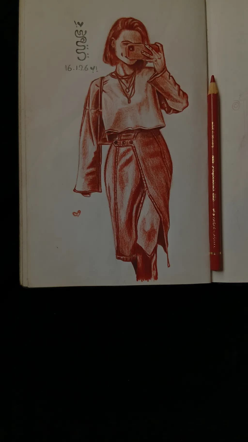 Mirror Selfie Sketch