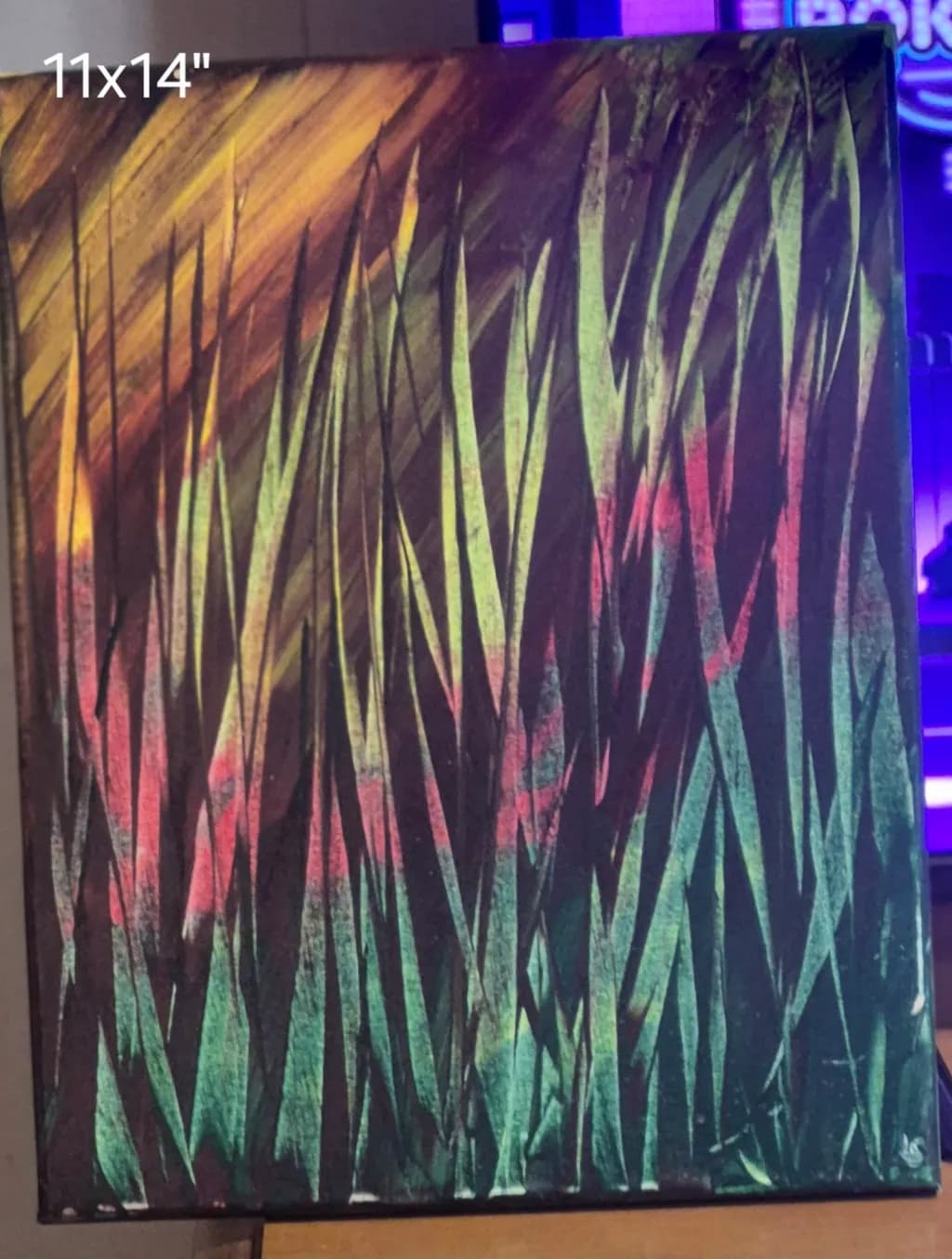 Night Grass Reflections
