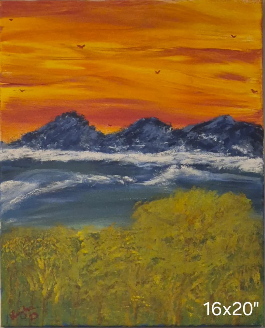 Crimson Dusk Mountains