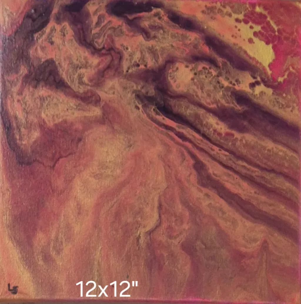 Crimson Marble Flow