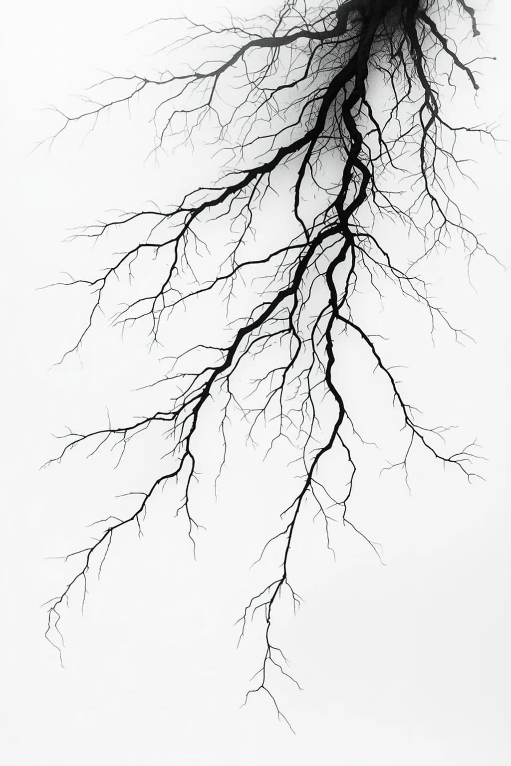 Delicate Ink Tendrils
