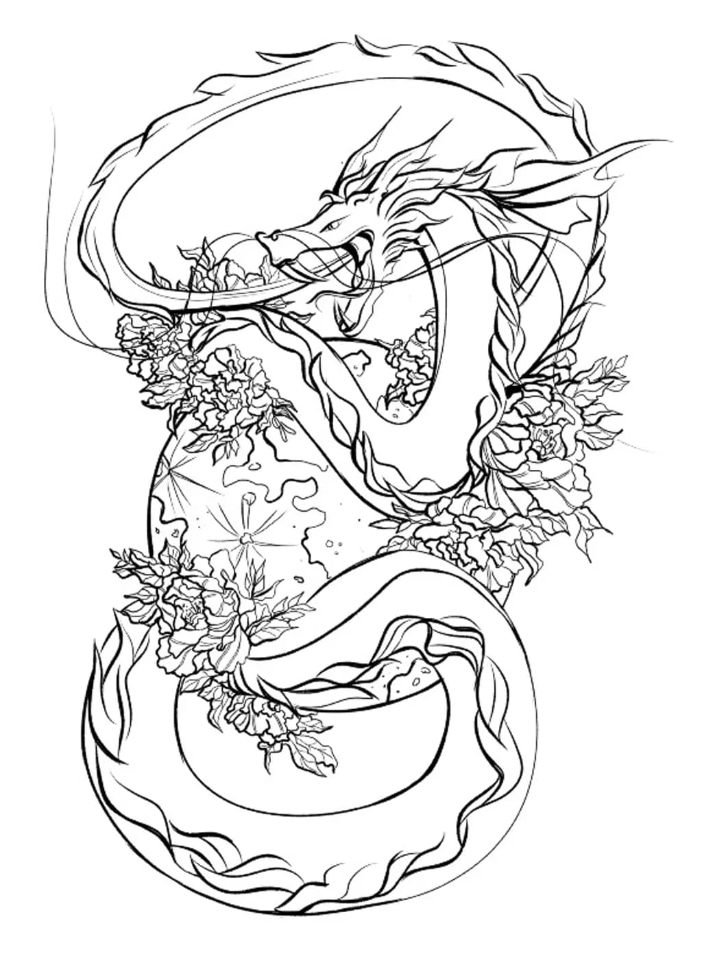 Floral Serpent Dragon
