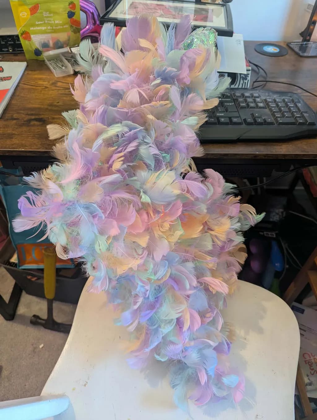 Pastel Feather Cascade