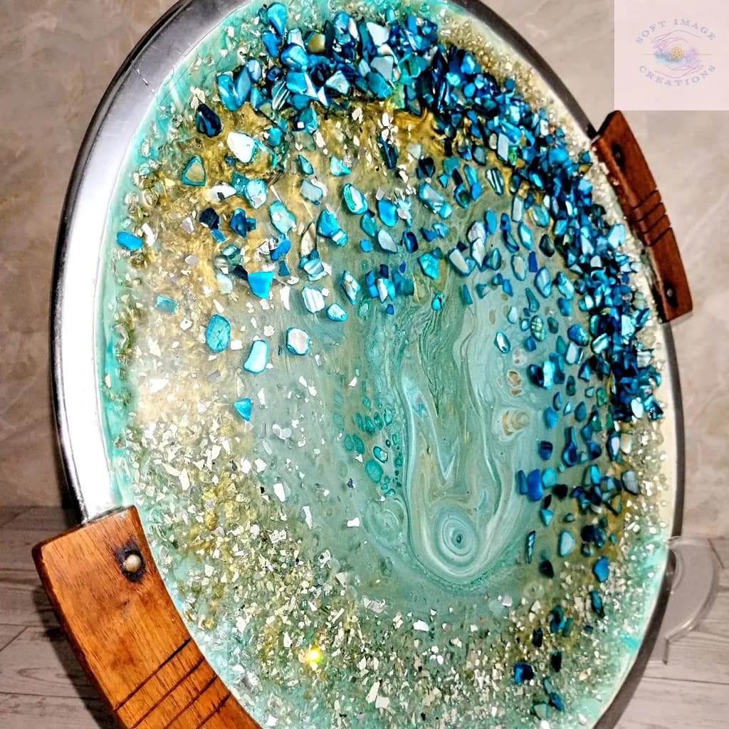 Aqua Mosaic Tray