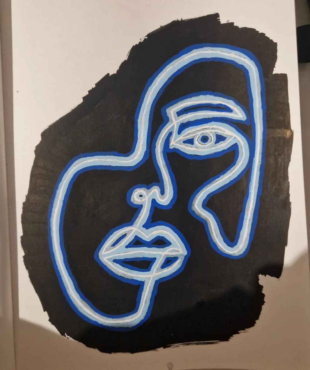 Neon Contour Face