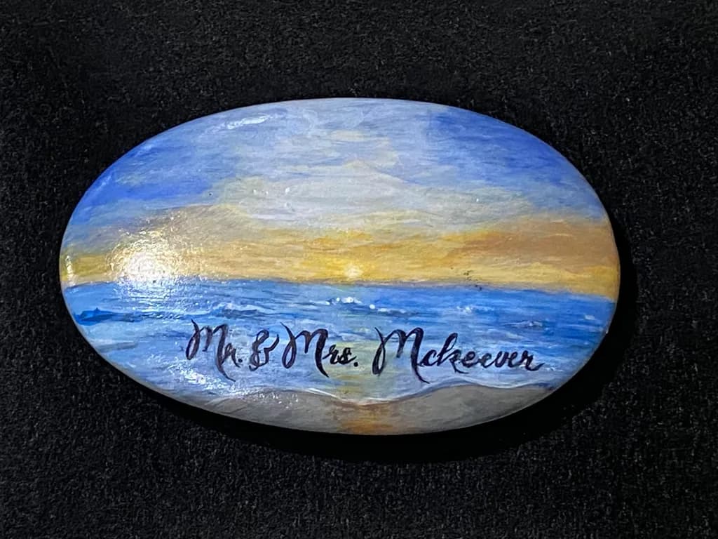 Sunset Shore Calligraphy
