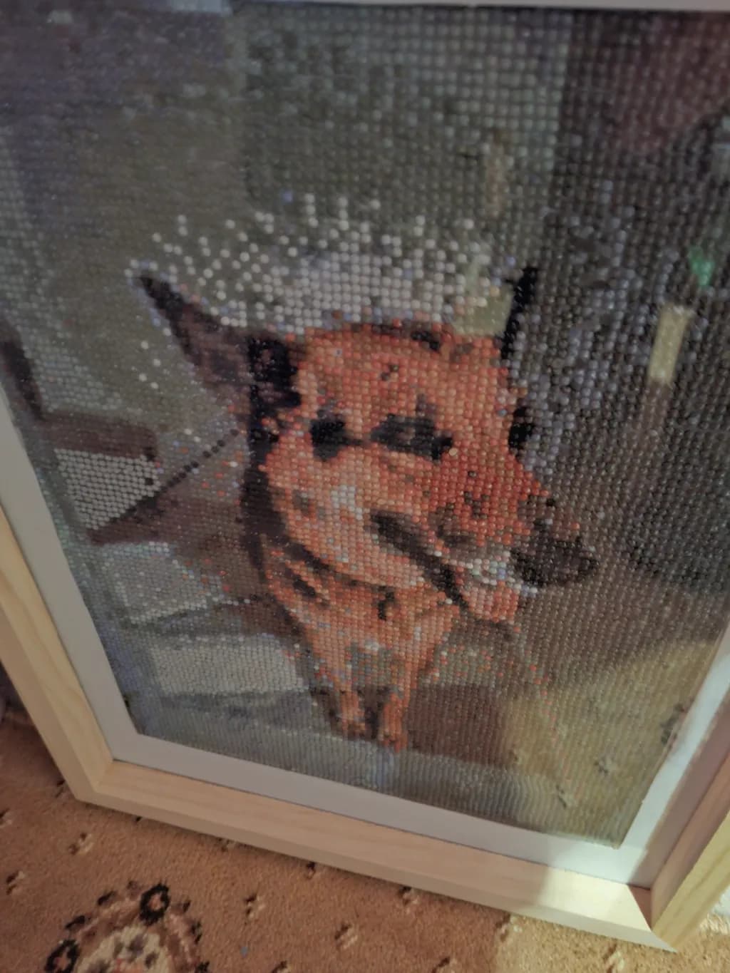 Beaded Pup Portrait