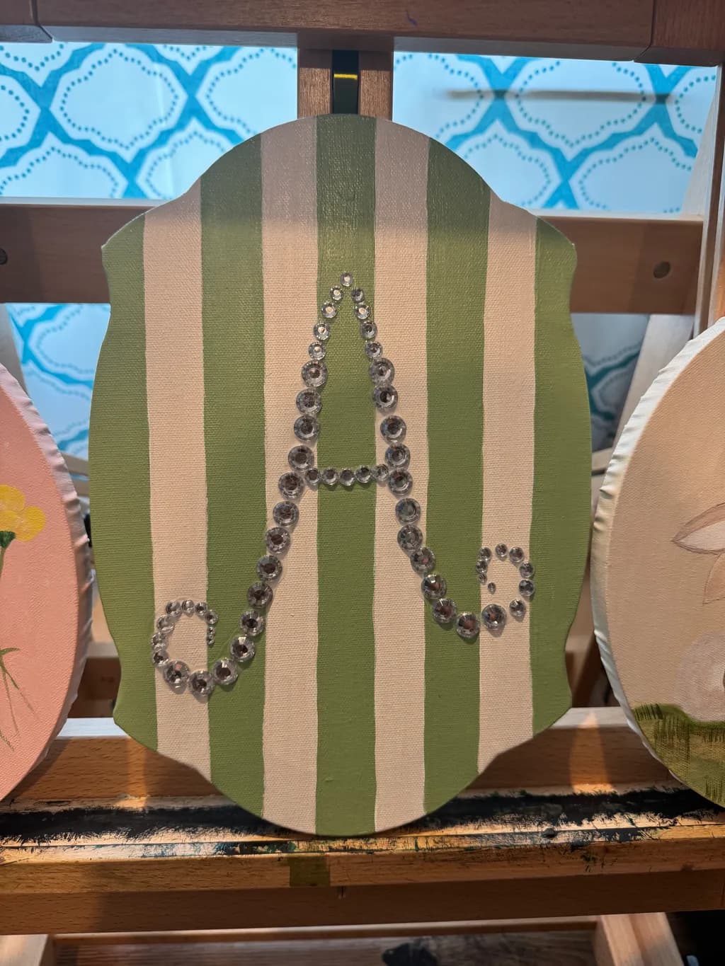 Striped A Monogram