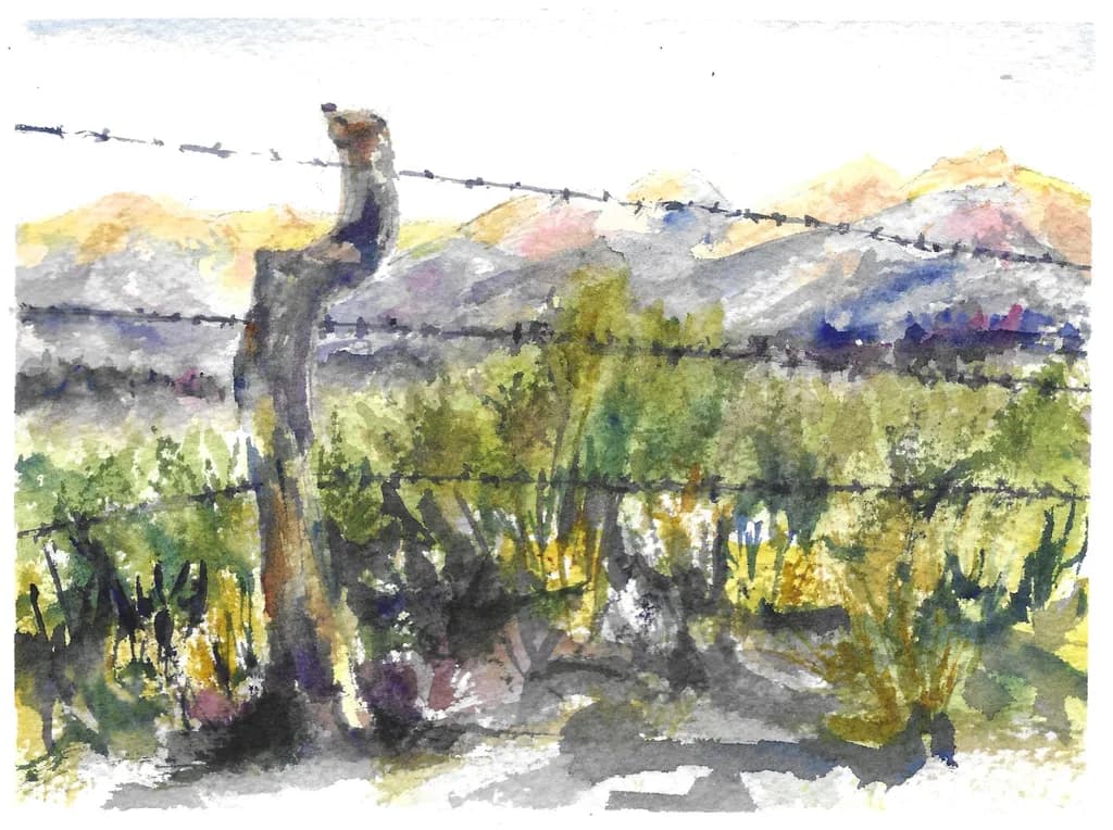 Mountain Fence Landscape