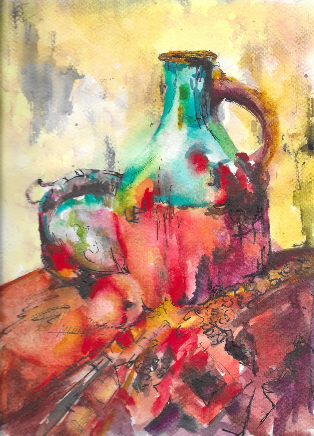 Still Life Jug and Pan