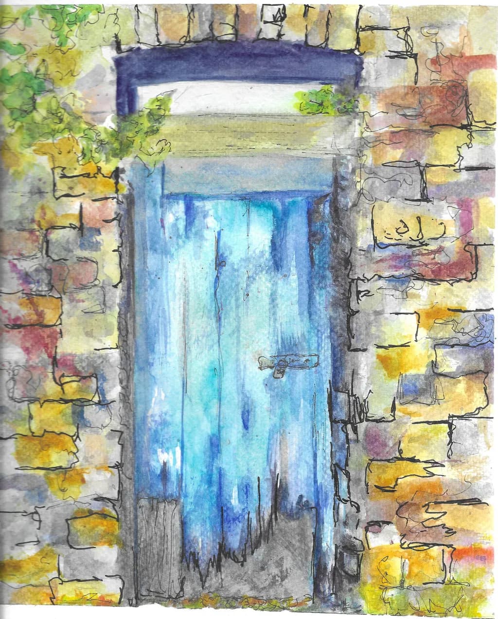Blue Door and Bricks