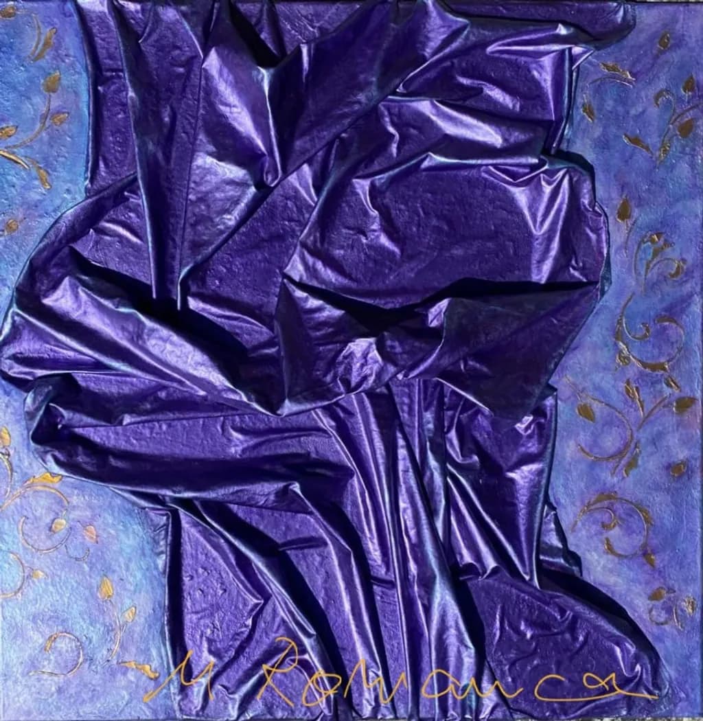 Crinkled Violet Canvas