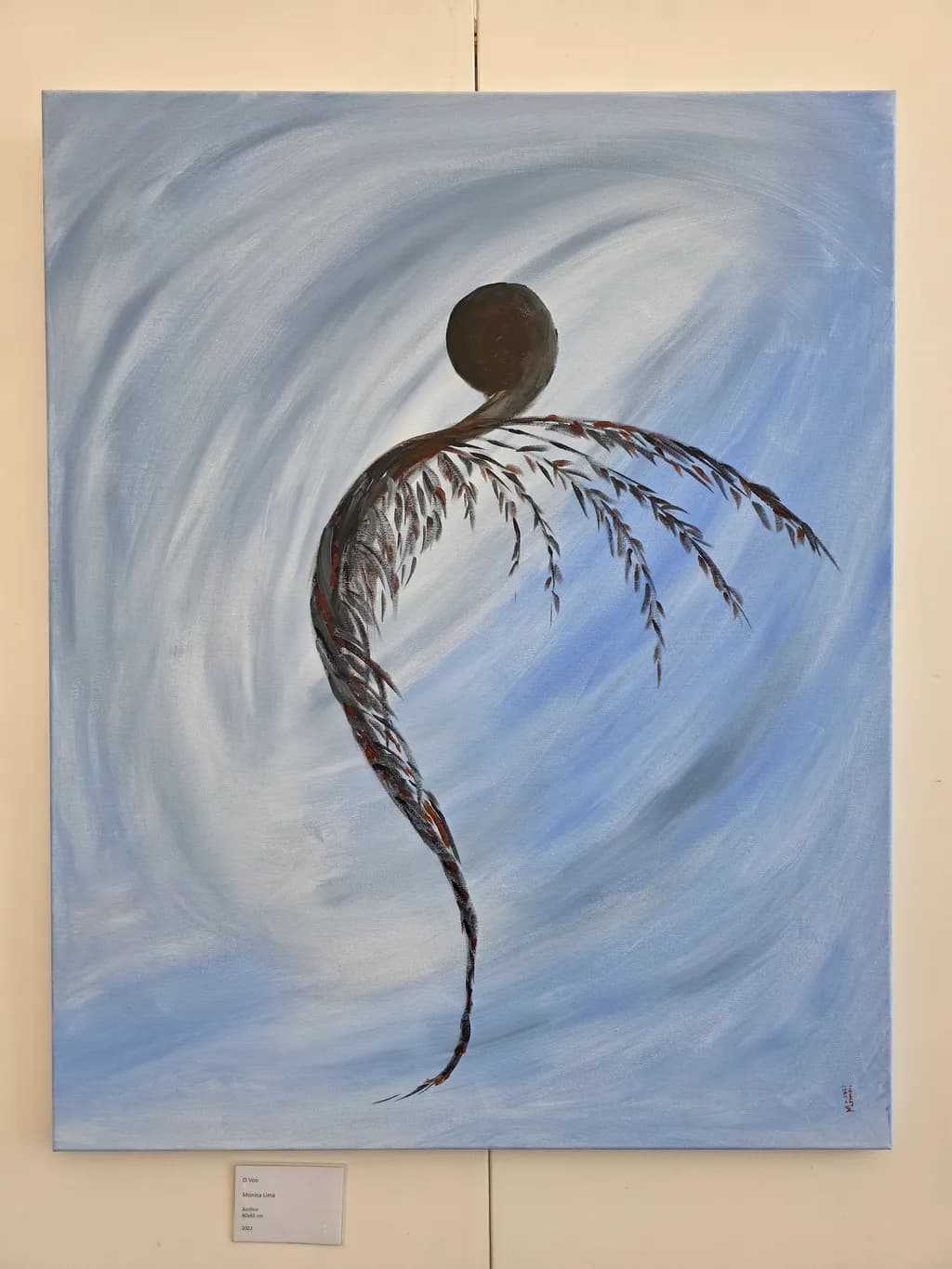 Blue Figure Swirl
