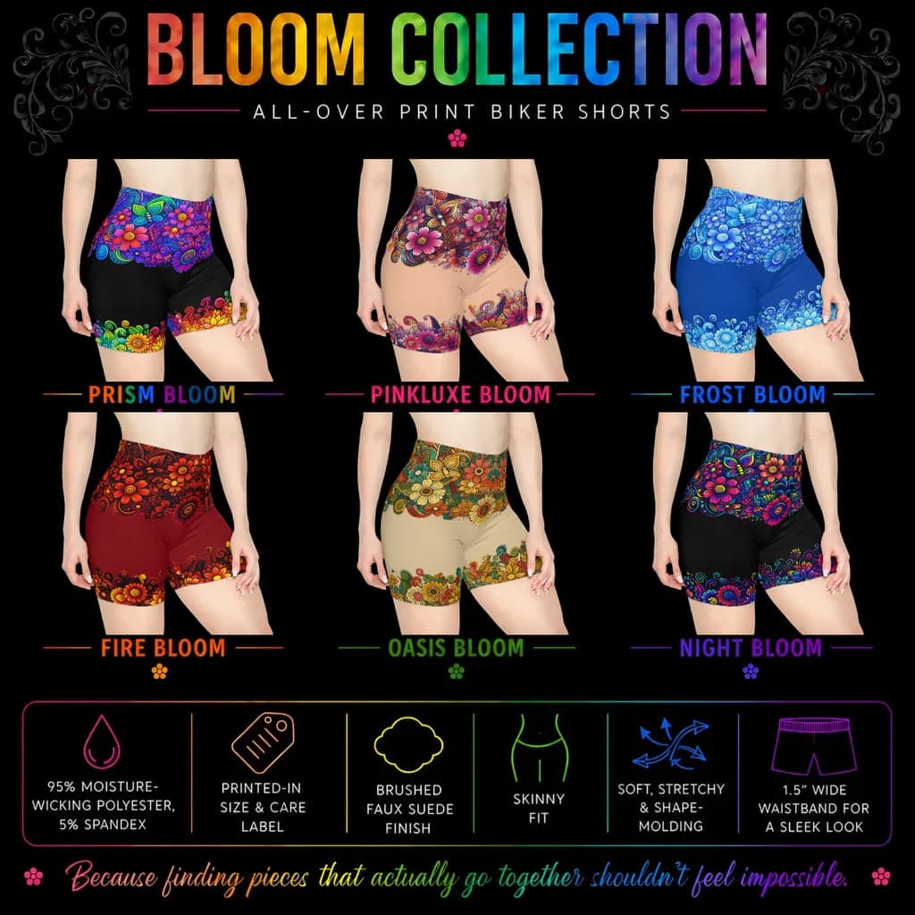 Bloom Collection Biker Shorts