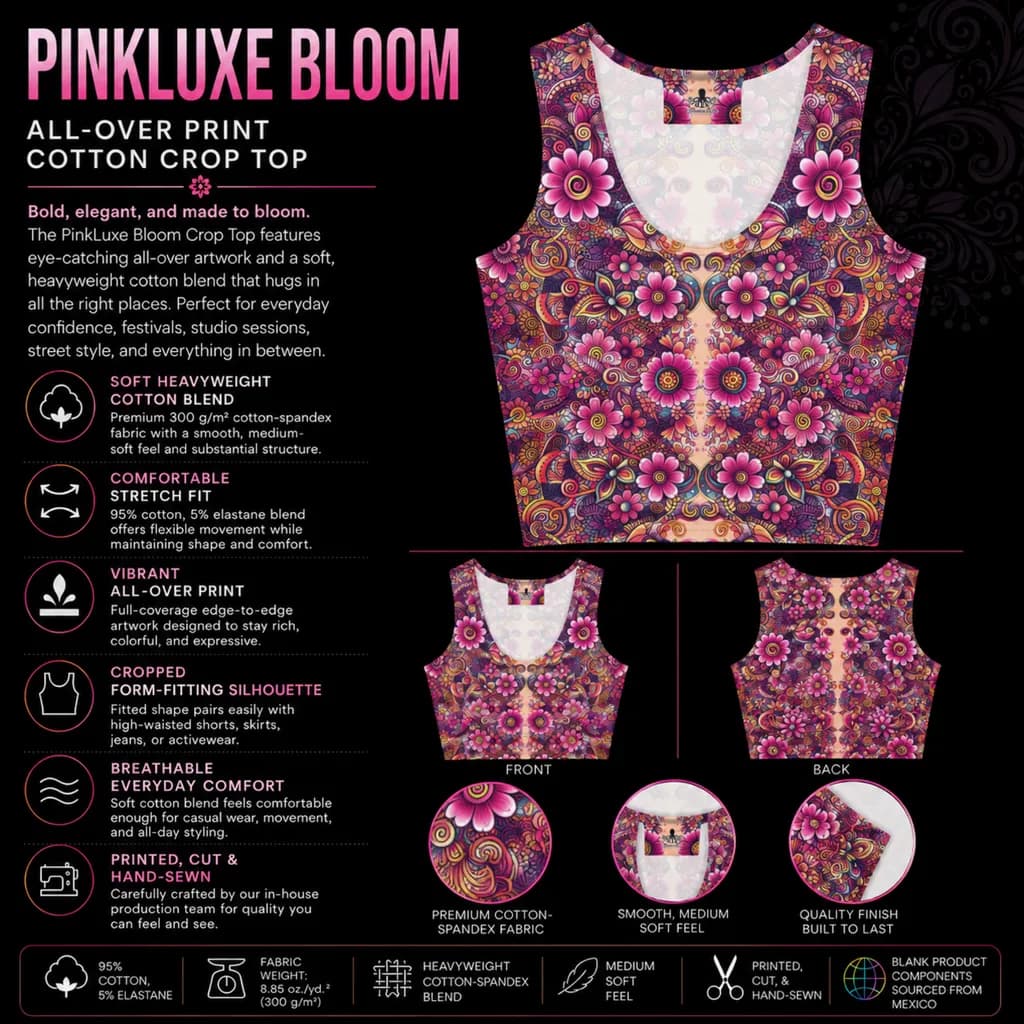 PinkLuxe Bloom Crop Top