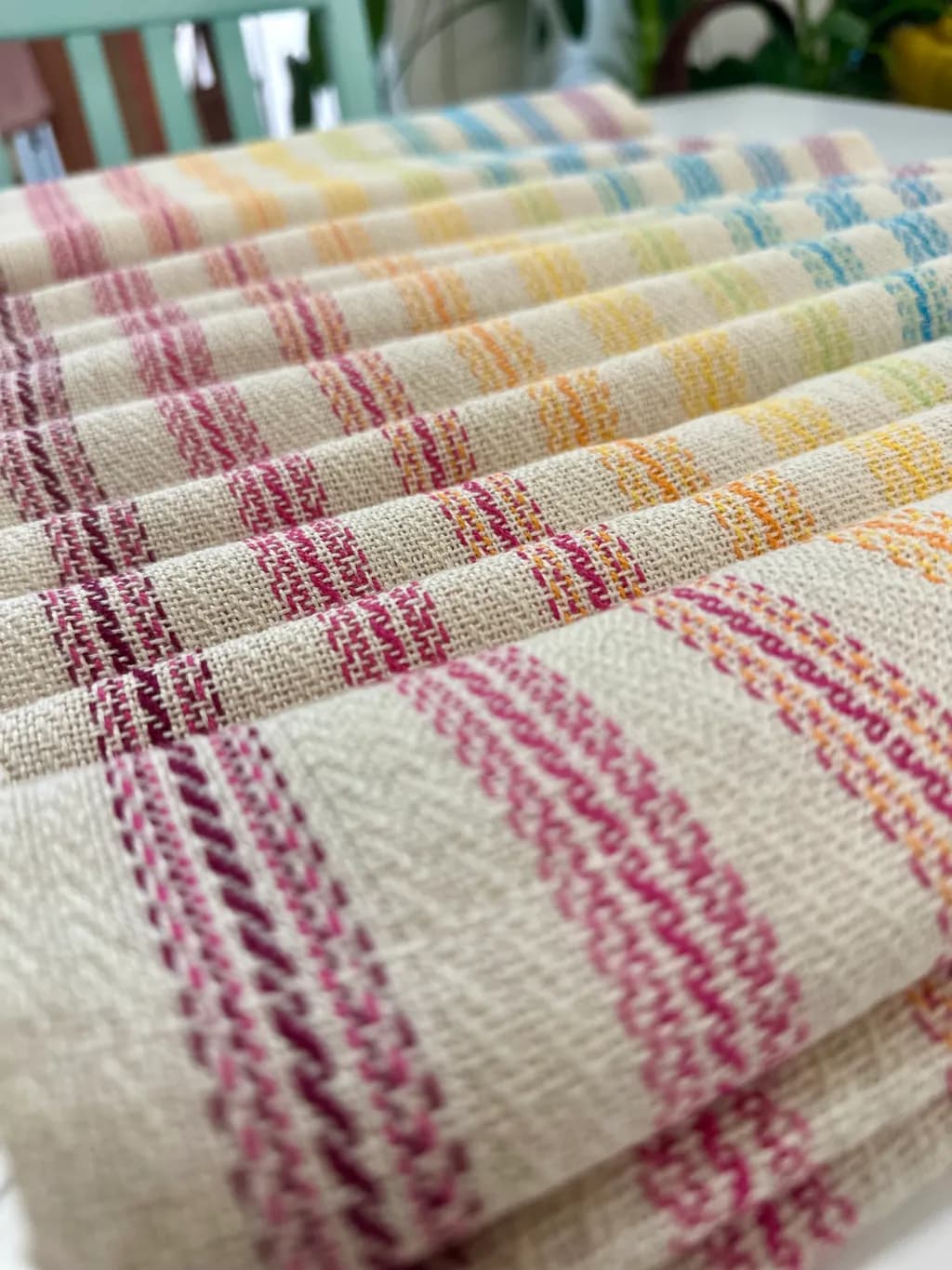 Rainbow Stripes Textile