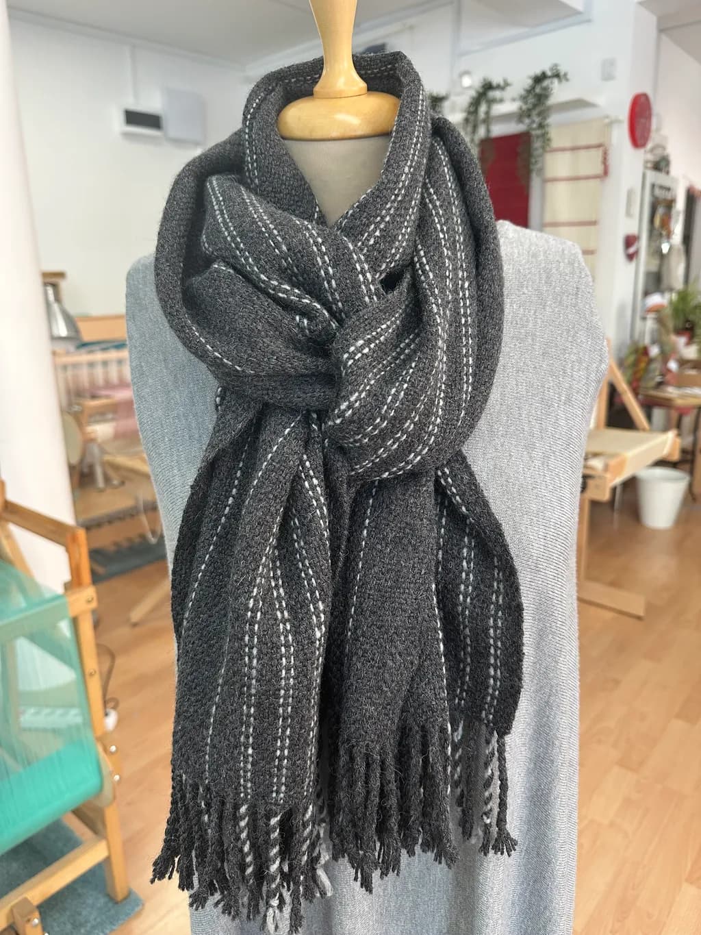 Charcoal Stitch Scarf
