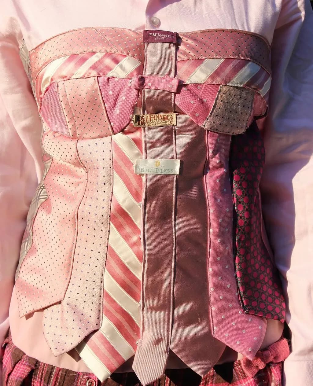 Tie Patchwork Corset