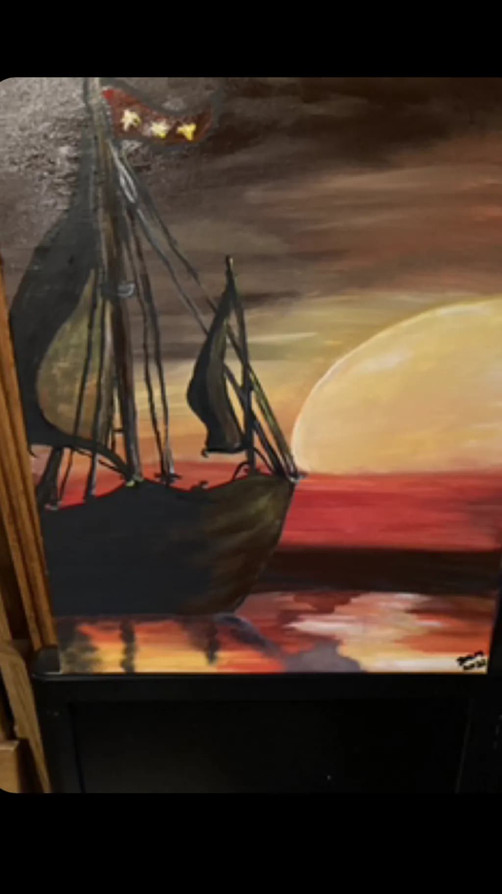 Crimson Horizon Sail