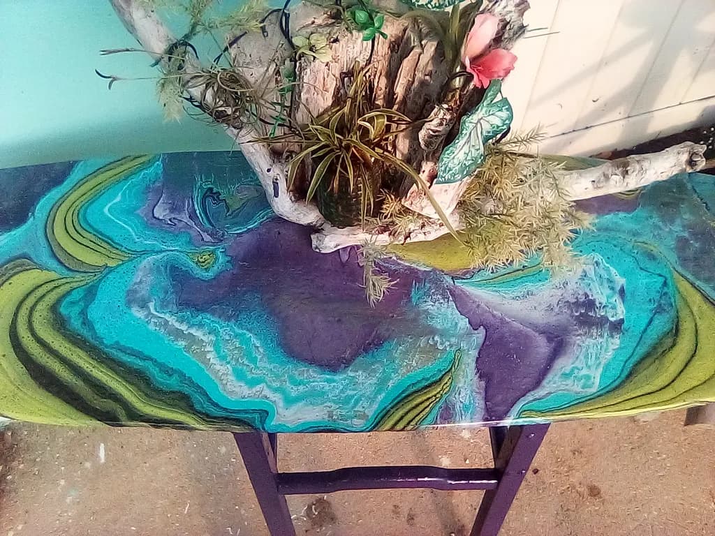 Abstract Driftwood and Plants