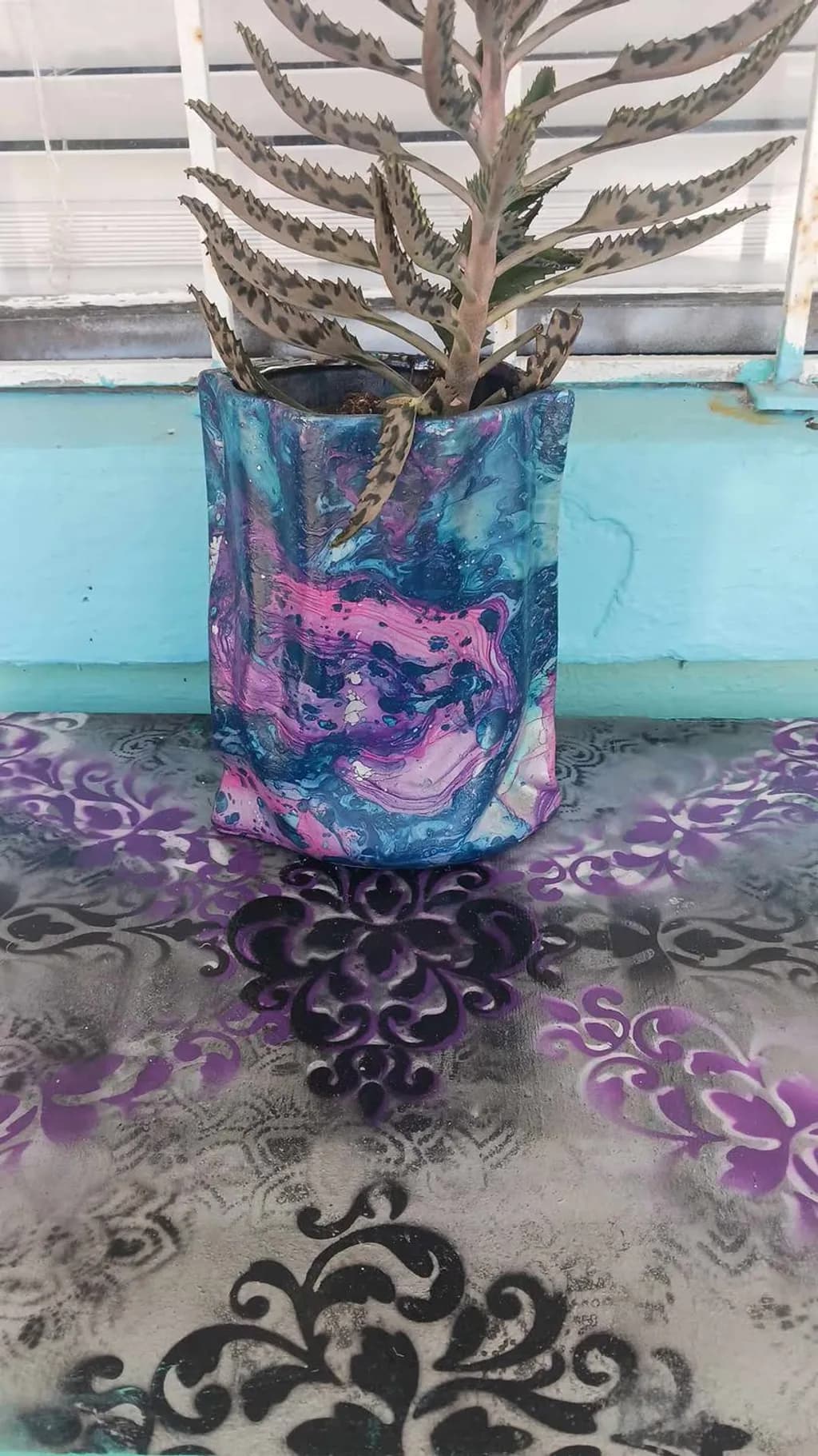 Marbled Succulent Pot